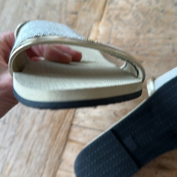 Havaianas Women's You Trancoso Premium Slide Sandals Size 9/10 Metallic Zigzag - Picture 6 of 8